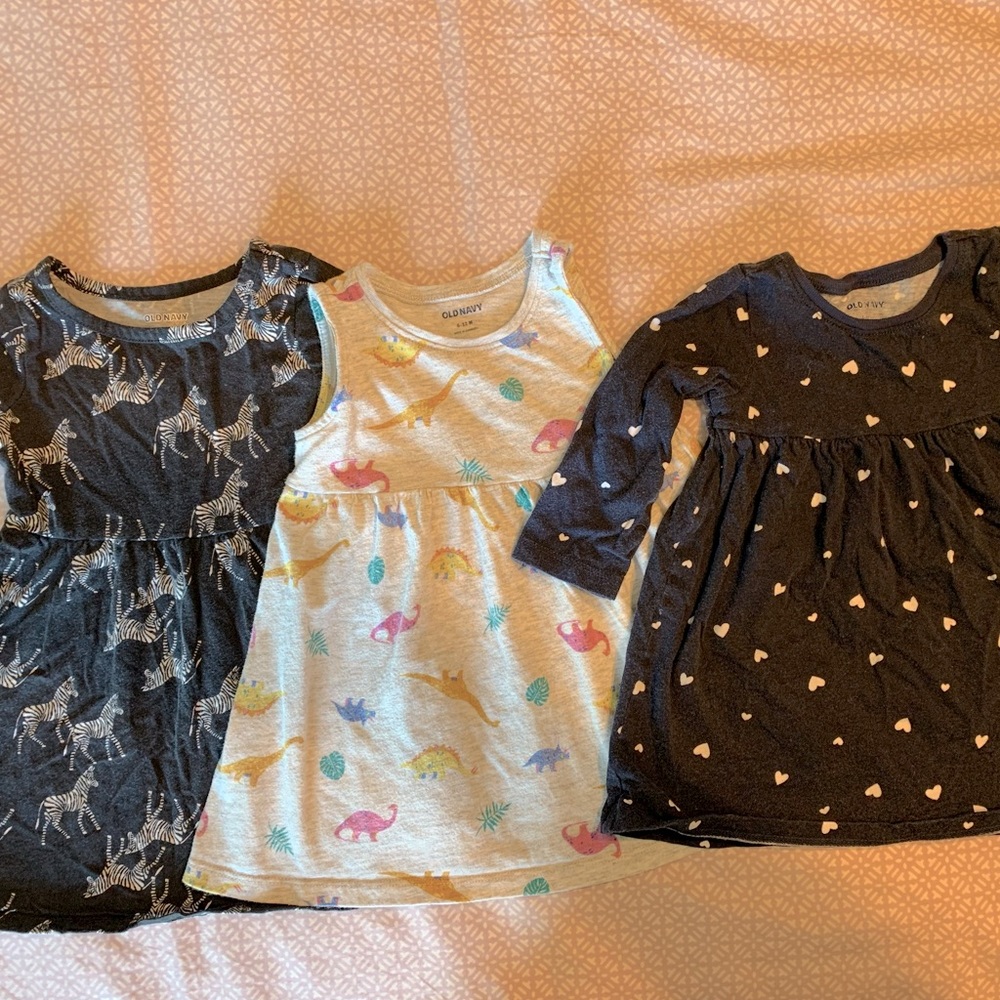 3 old navy dresses size 6-12mo